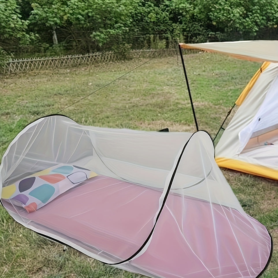 Skanto | InsectoGuard Solo Mosquito Net | Ultralight & Foldable | With Zipper | 200×80×56 cm | For 1 Person