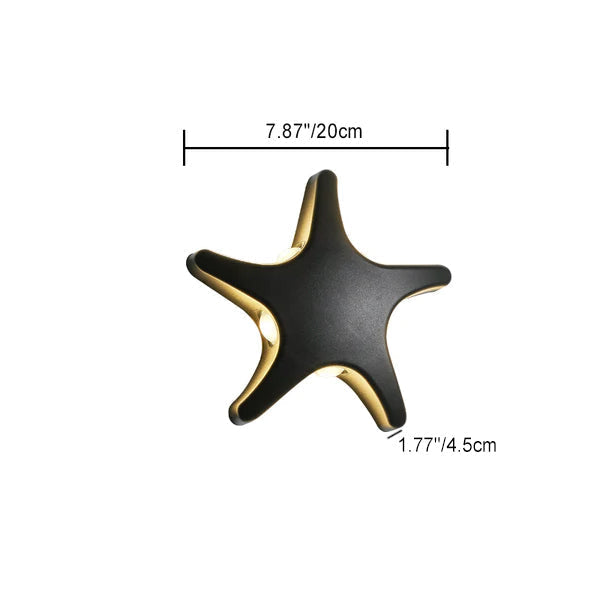 Kalsten | Contemporary Simplicity Aluminum Starfish Design LED Waterproof Wall Lantern Lamp for Outdoor Terrace