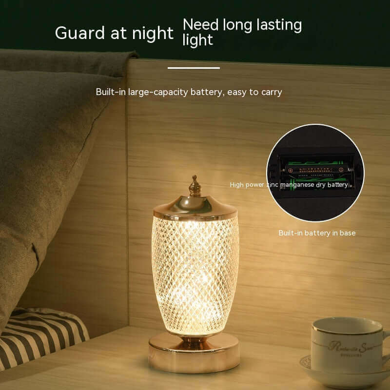 Battery Bedside Bedroom Living Room Small Night Lamp | Kalsten