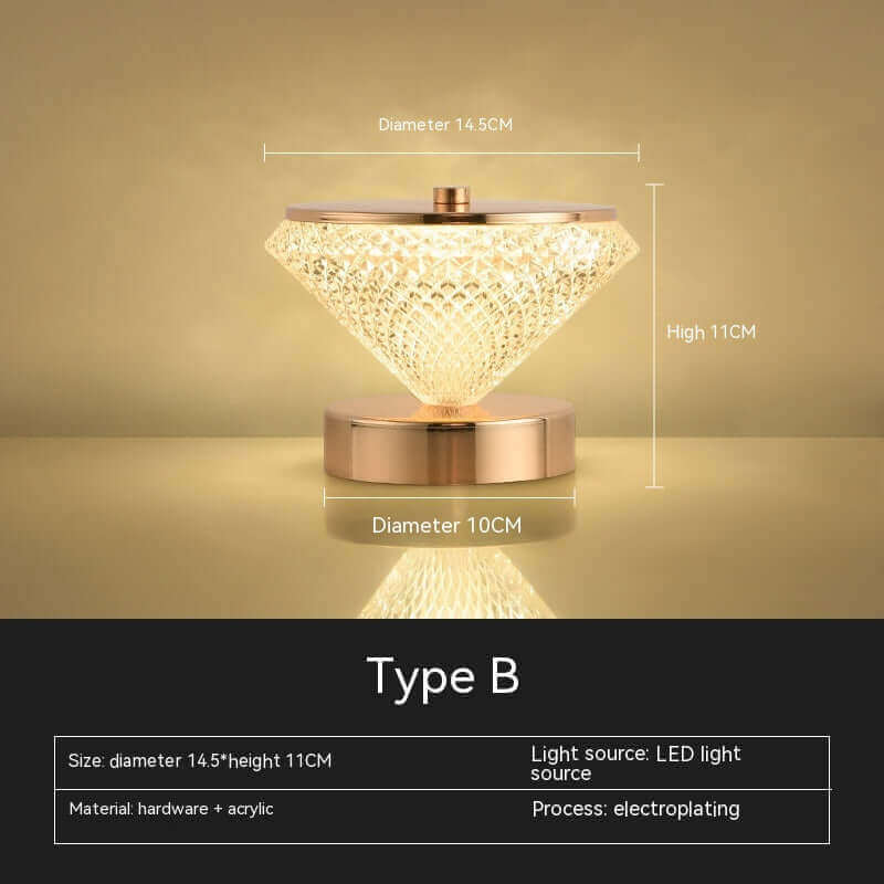 Battery Bedside Bedroom Living Room Small Night Lamp | Kalsten