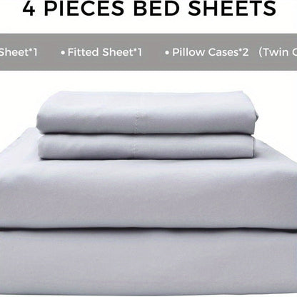 4-piece soft cooling bed sheets for Queen-Size: 14" deep pockets, Luxury Hotel Quality, shrink and fade resistant, easy-care sheet set | Karnz