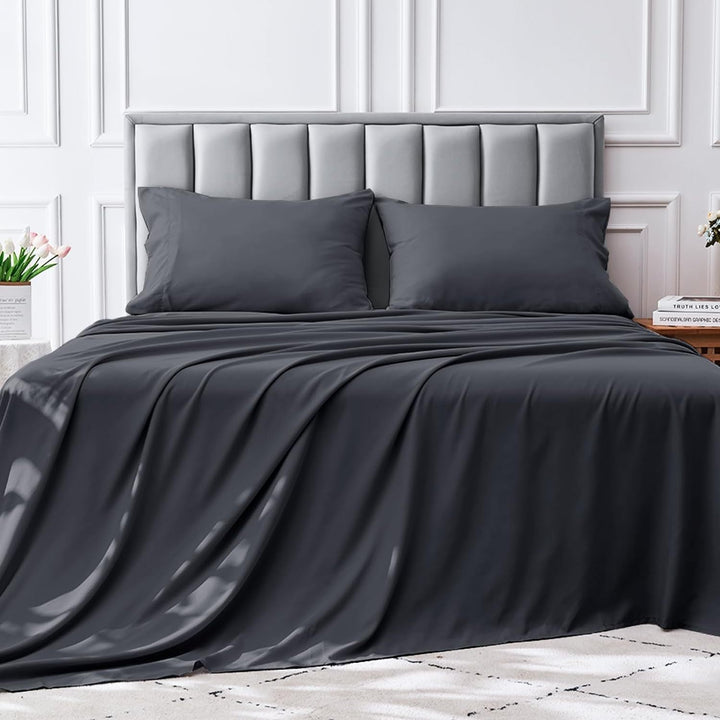 4-Piece Soft Cooling Queen Size Sheets: 14" Deep Pocket, Luxury Hotel-Grade, Shrinkage and Fade Resistant, Easy Care Bed Sheet Set | Kalsten