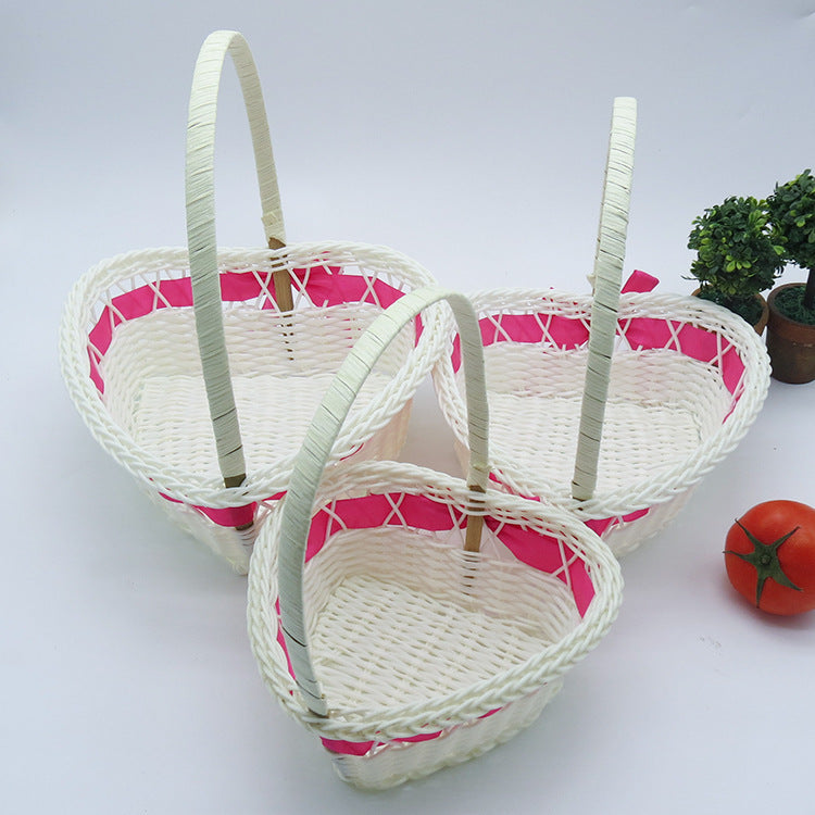 Women's Heart Shape Decorative Basket Kalsten