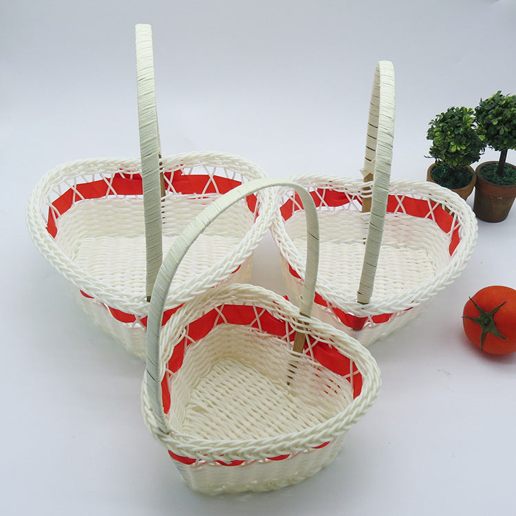 Women's Heart Shape Decorative Basket Kalsten