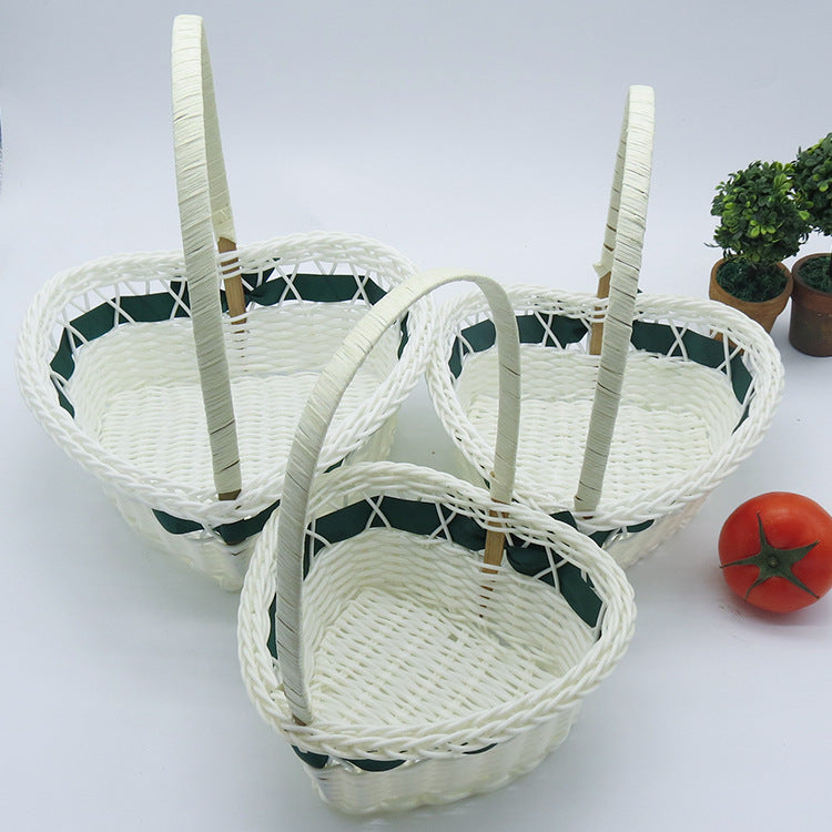 Women's Heart Shape Decorative Basket Kalsten