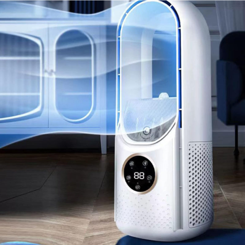 Portable Bladeless Air Conditioning Fan with Nightlight – 6 Speed Humidifier and Purifier, Quiet USB Desktop Cooler for Bedrooms and Rooms | Kalsten