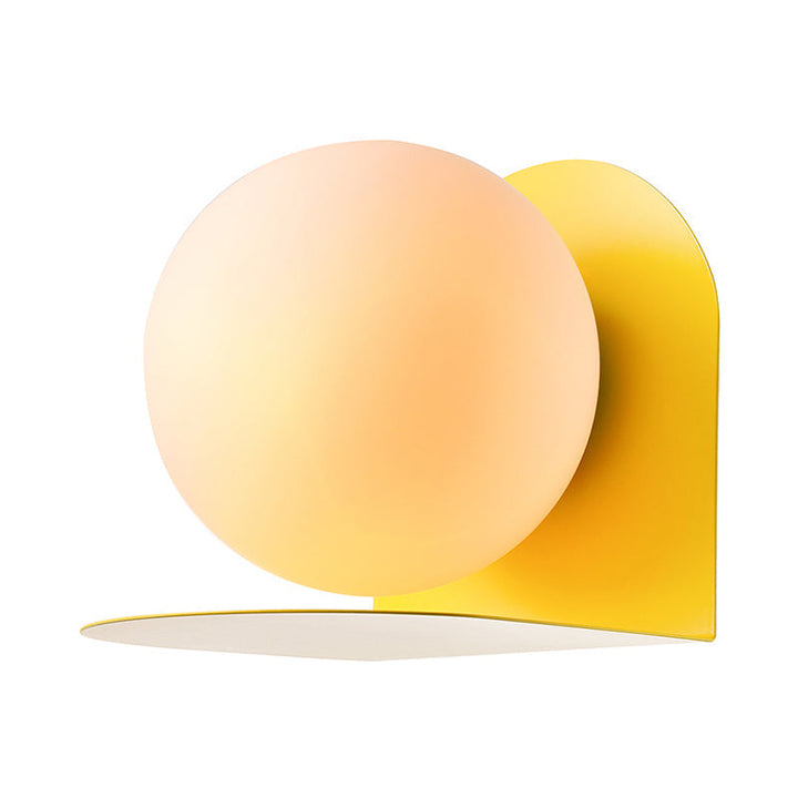White Globe Wall Light Nordic Style Frosted Glass Sconce Light for Study Room Child Bedroom | Kalsten