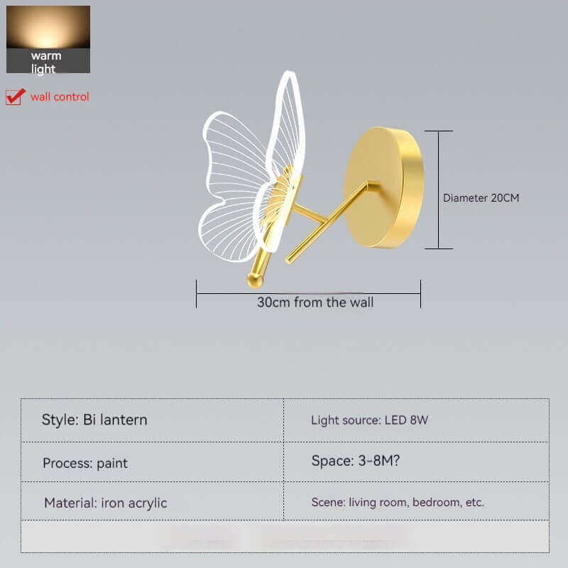 Modern Light Luxury Creative Bedside-use Butterfly Decorative Table Lamp | Kalsten