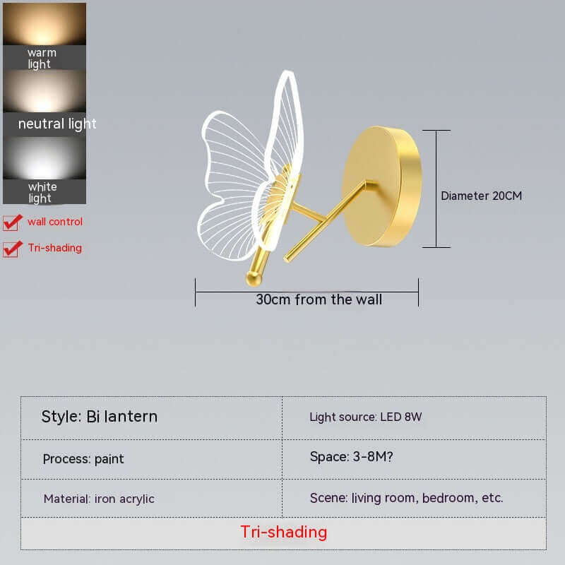 Modern Light Luxury Creative Bedside-use Butterfly Decorative Table Lamp | Kalsten