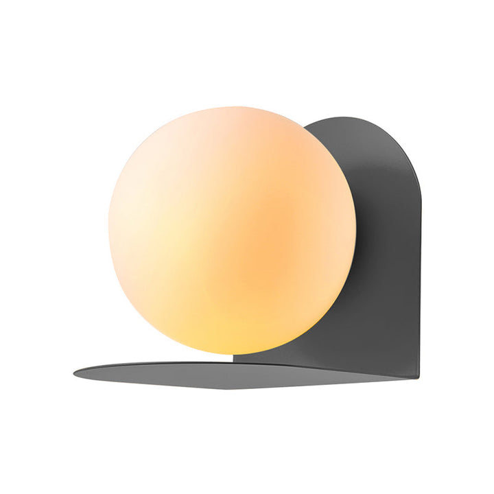 White Globe Wall Light Nordic Style Frosted Glass Sconce Light for Study Room Child Bedroom | Kalsten