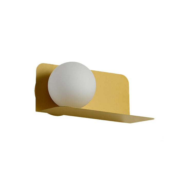 White Globe Wall Light Nordic Style Frosted Glass Sconce Light for Study Room Child Bedroom | Kalsten