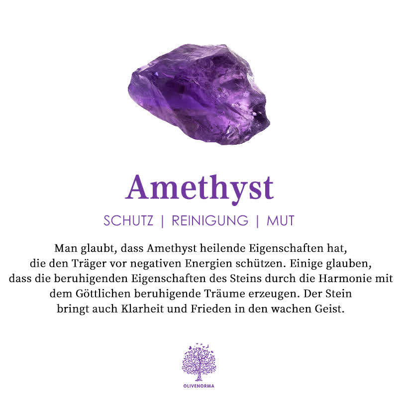 Skanto | Natural Crystal Amethyst Healing Necklace - Lyra