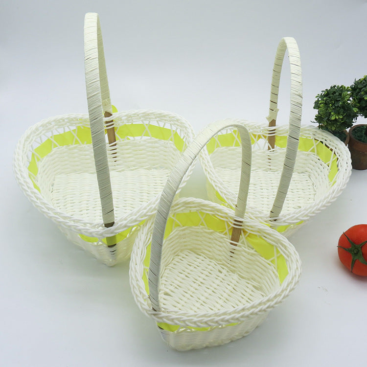 Women's Heart Shape Decorative Basket Kalsten