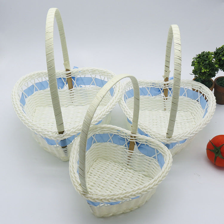 Women's Heart Shape Decorative Basket Kalsten