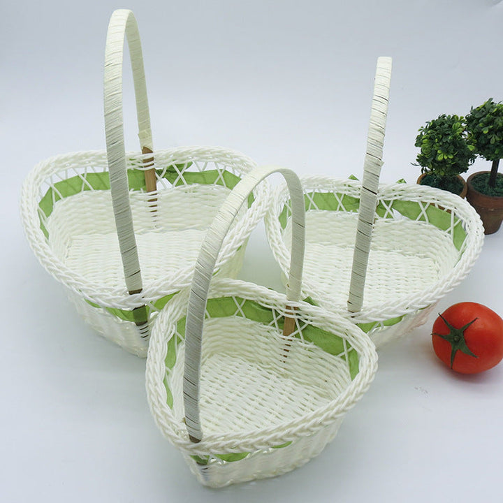 Women's Heart Shape Decorative Basket Kalsten