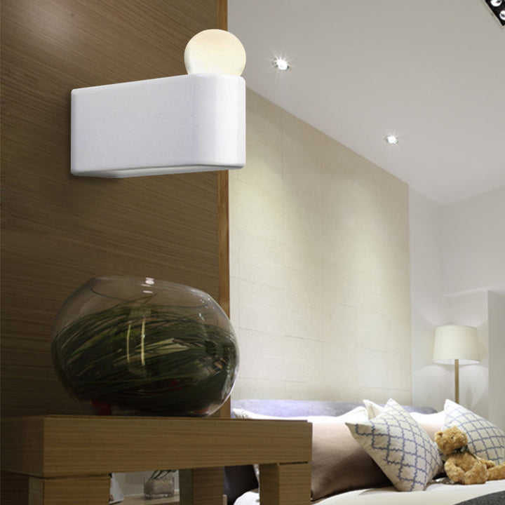 White Ball Wall Lighting Modernist Led Milk Glass Wall Lamp Fixture with Small/Medium/Large Size in White/Warm Light | Kalsten