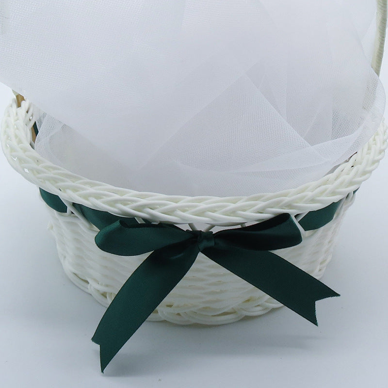 Ladies Wedding Basket with Satin Ribbon Kalsten