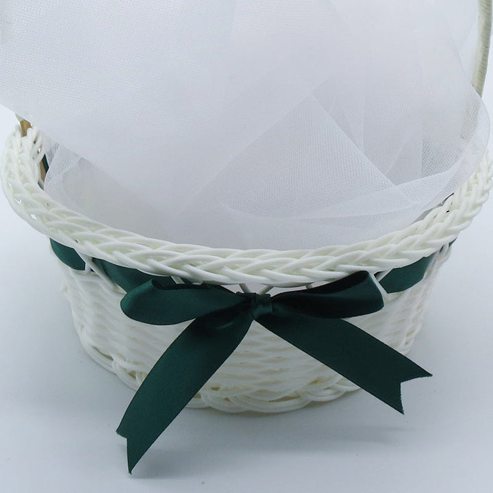 Ladies Wedding Basket with Satin Ribbon Kalsten