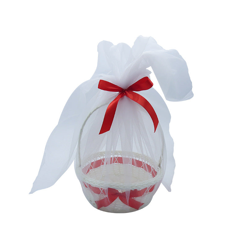Ladies Wedding Basket with Satin Ribbon Kalsten