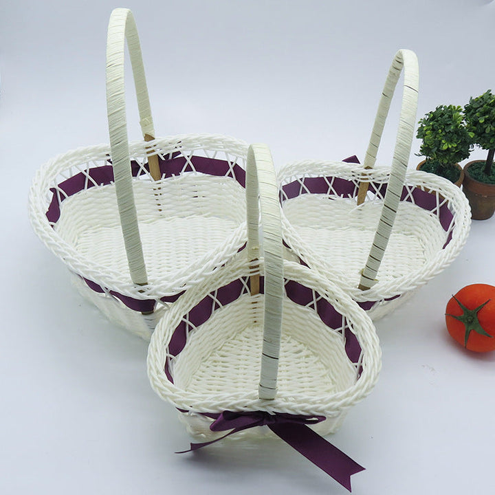 Women's Heart Shape Decorative Basket Kalsten
