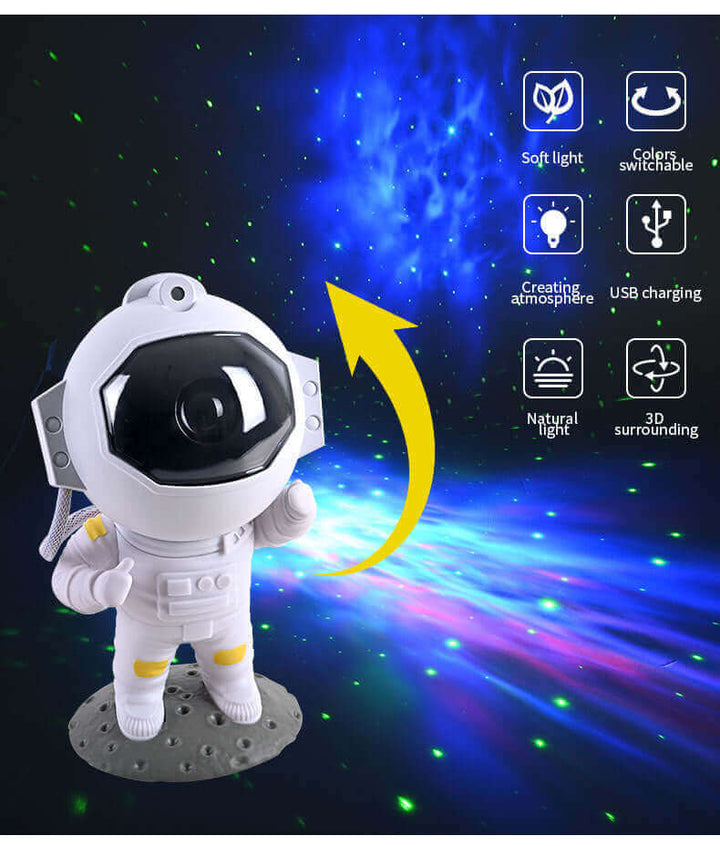 Astronaut Starry Sky Projection Lamp Creative Small Night Lamp | Kalsten