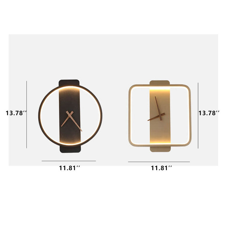 Luxe Clock-shaped LED Wall Lamp for Modern Interior Kalsten