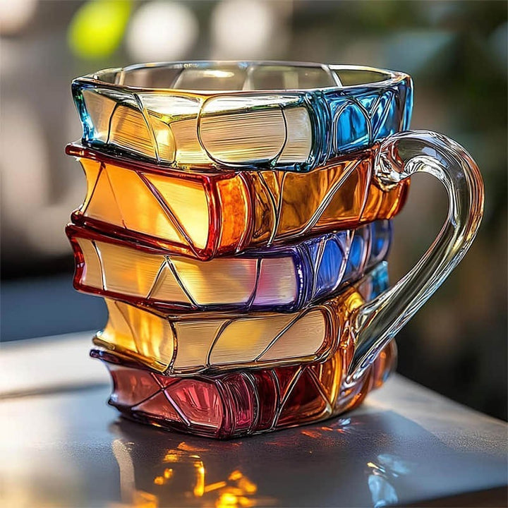 BookCup 3D Hand-Painted Book-Style Mug