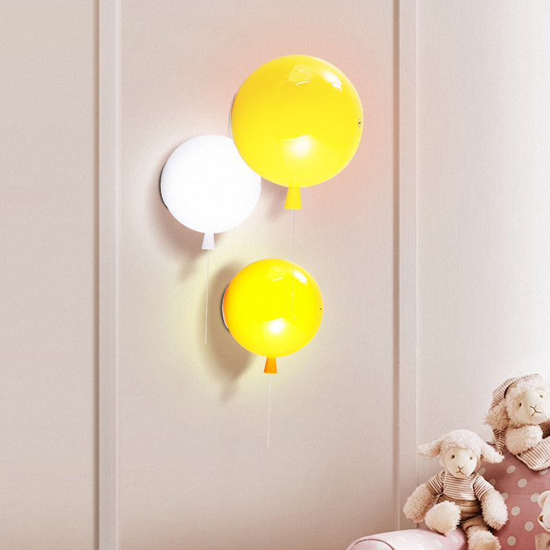 Creative Balloon Shaped Wall Sconce One Bulb Glass Wall Light for Baby Bedroom Corridor | Kalsten