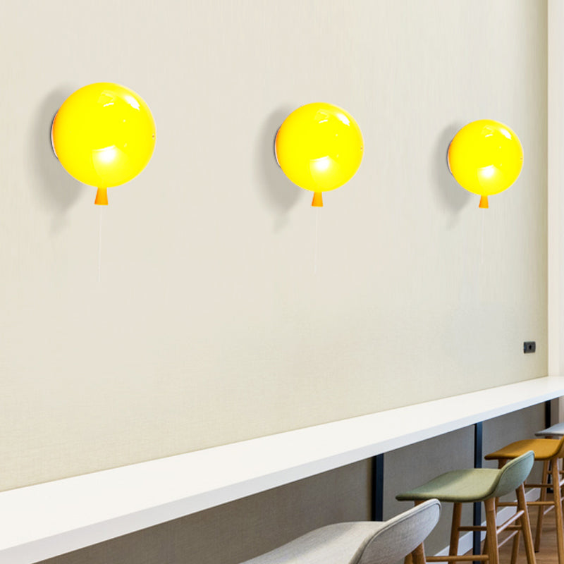 Creative Balloon Shaped Wall Sconce One Bulb Glass Wall Light for Baby Bedroom Corridor | Kalsten