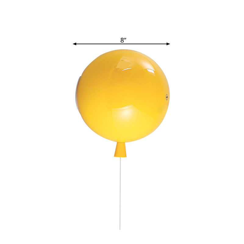 Creative Balloon Shaped Wall Sconce One Bulb Glass Wall Light for Baby Bedroom Corridor | Kalsten