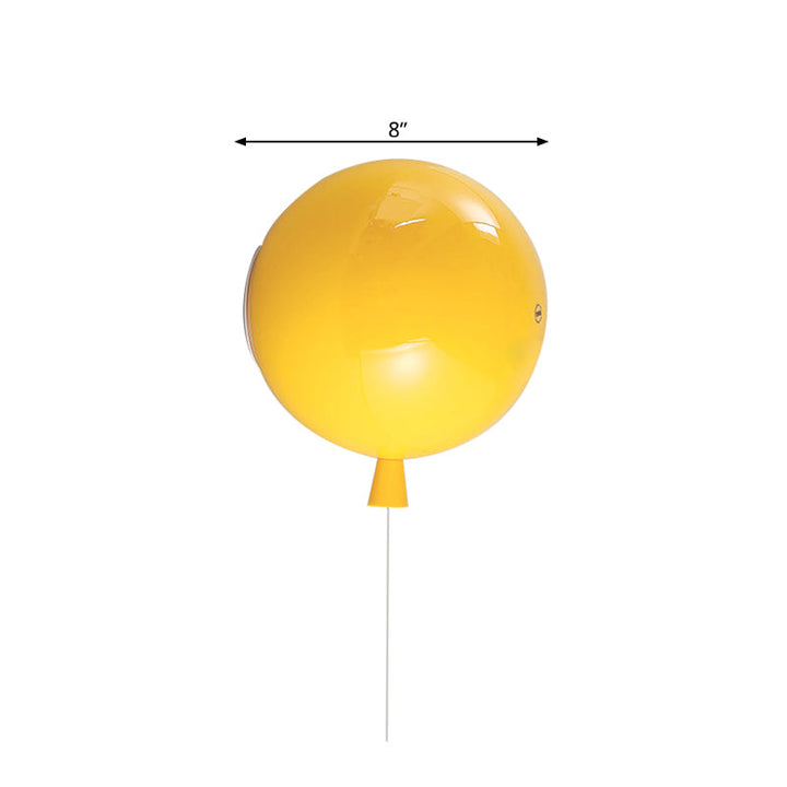 Creative Balloon Shaped Wall Sconce One Bulb Glass Wall Light for Baby Bedroom Corridor | Kalsten