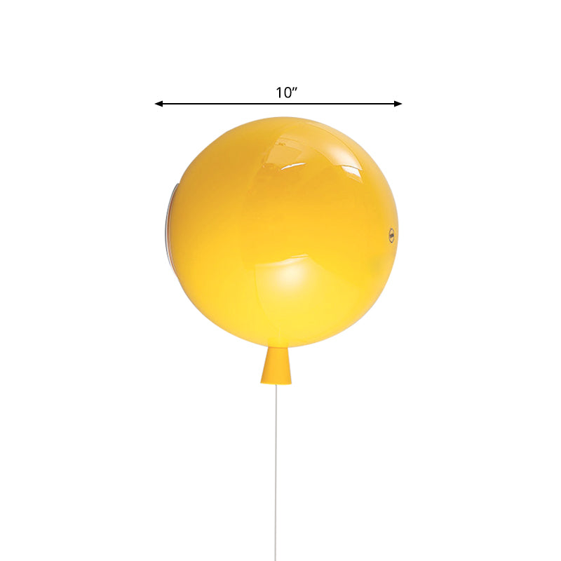 Creative Balloon Shaped Wall Sconce One Bulb Glass Wall Light for Baby Bedroom Corridor | Kalsten