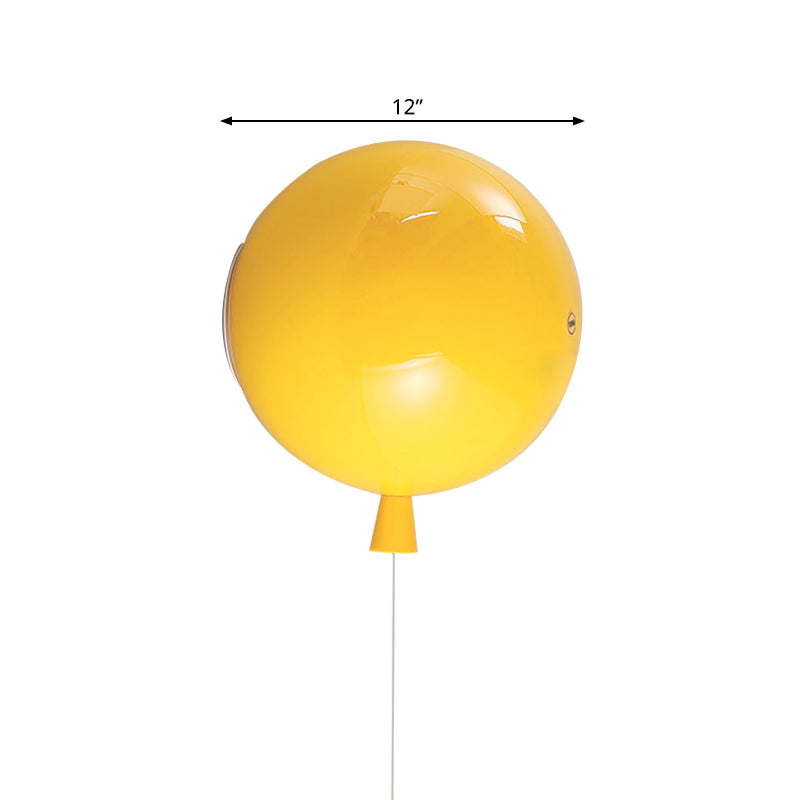 Creative Balloon Shaped Wall Sconce One Bulb Glass Wall Light for Baby Bedroom Corridor | Kalsten