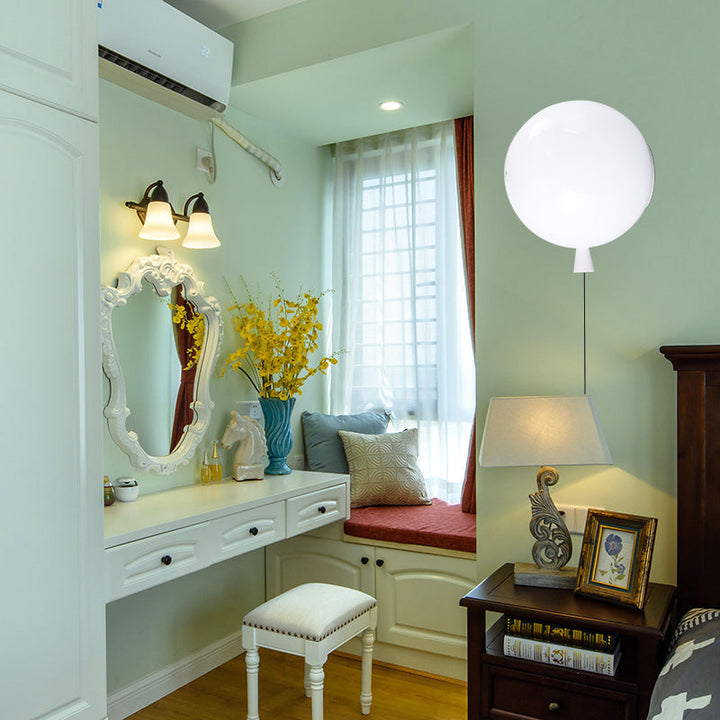 Creative Balloon Shaped Wall Sconce One Bulb Glass Wall Light for Baby Bedroom Corridor | Kalsten