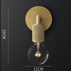 Brass Double Bulb Wall Lamp Kalsten