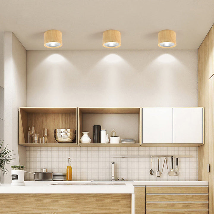 Flush Mount Light Iron 4.7 in 12W White Modern Ceiling Fixture Living Room Bedroom Lighting | Kalsten
