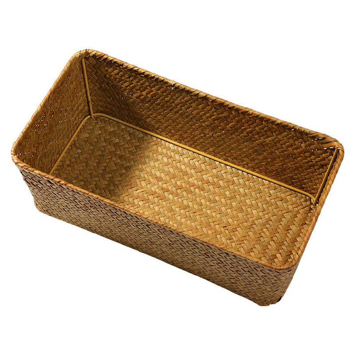 Unisex Rectangular Storage Basket made of Natural Wicker Kalsten