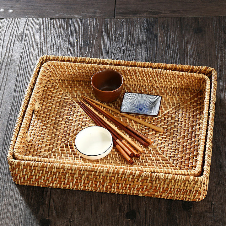 Natural Woven Serving Tray Kalsten