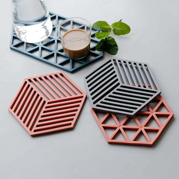Unisex Silicone Coaster with Geometric Design Kalsten