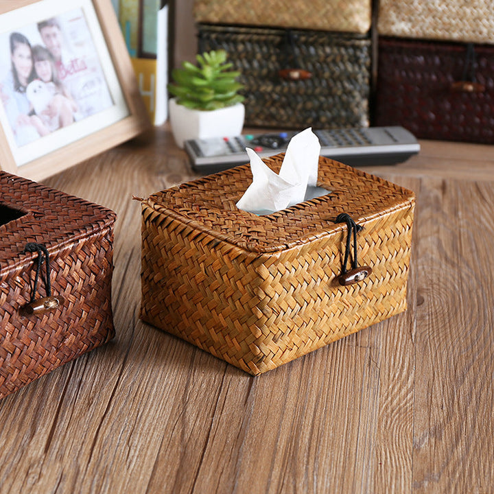 Unisex Handwoven Storage Box with Practical Lid Kalsten