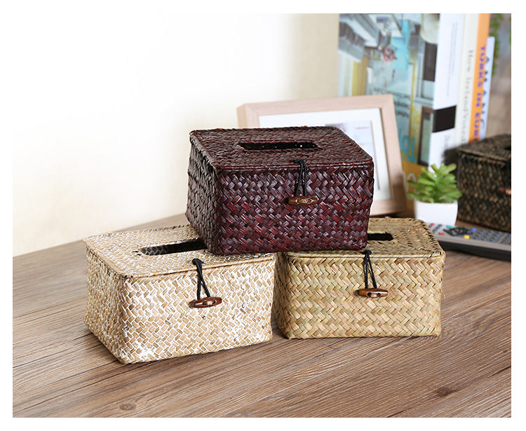 Handcrafted Natural Wicker Tissue Box Holder Kalsten