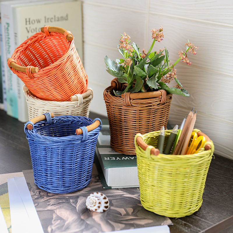 Unisex Decorative Plant Basket with Ergonomic Handles Kalsten