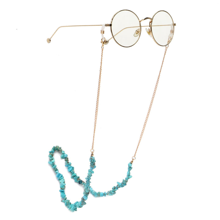 Stylish Eyewear Chain with Natural Stone Accents Kalsten