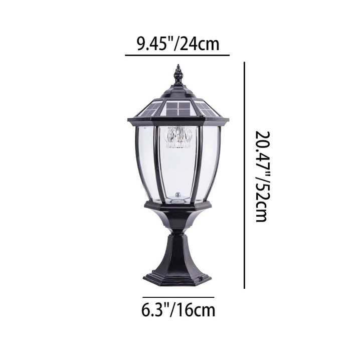 Outdoor Solar Waterproof Aluminum Glass 1-Light Lawn Landscape Light | Kalsten
