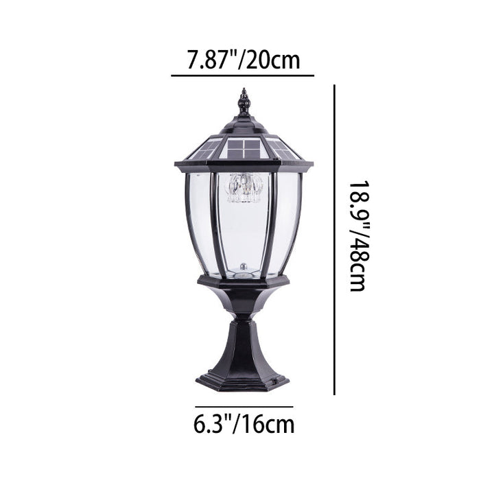 Outdoor Solar Waterproof Aluminum Glass 1-Light Lawn Landscape Light | Kalsten