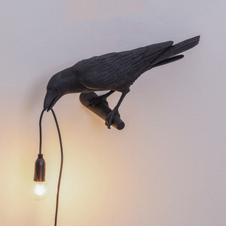 Auspicious bird table lamp personalized creative bedroom bedside animal shape bird resin wall lamp decoration | Kalsten