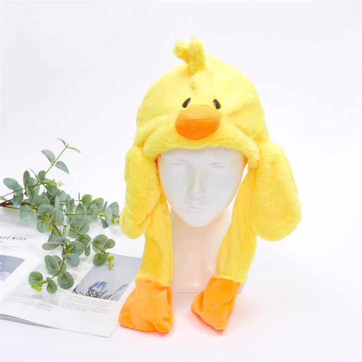 Kalsten 丨 Women's Cute Fluffy Plush Hat Movable Ears