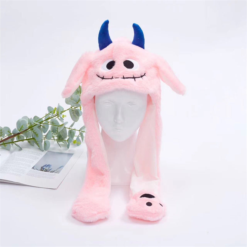 Kalsten 丨 Women's Cute Fluffy Plush Hat Movable Ears