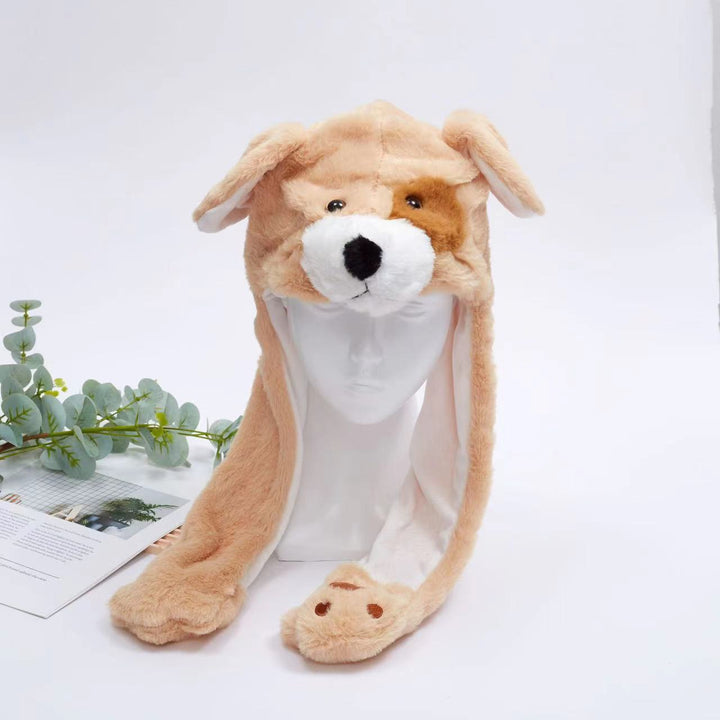 Kalsten 丨 Women's Cute Fluffy Plush Hat Movable Ears