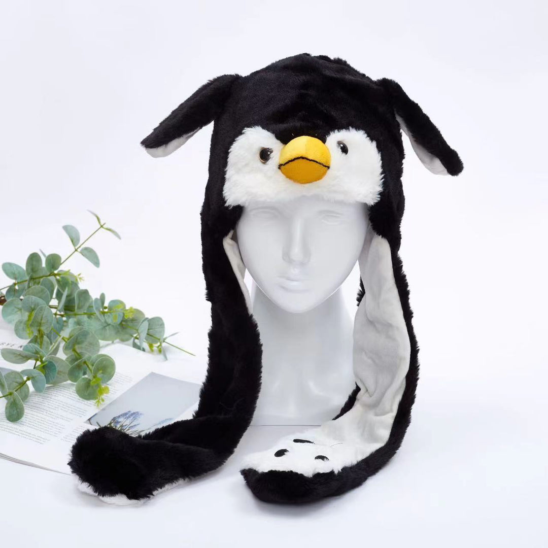 Kalsten 丨 Women's Cute Fluffy Plush Hat Movable Ears